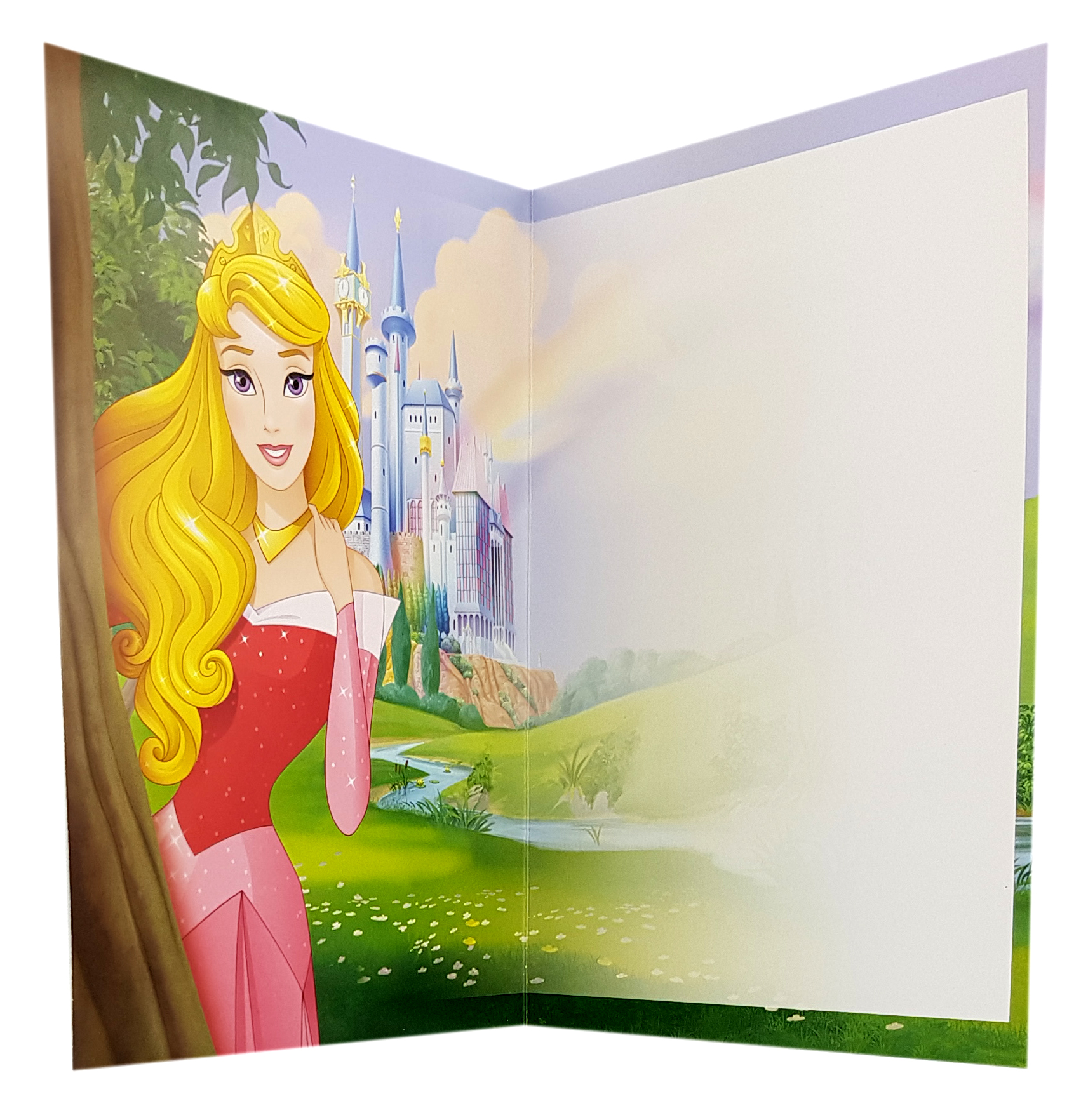 Carte personnalisable en menu - Thème anniversaire Princesse Disney Aurore