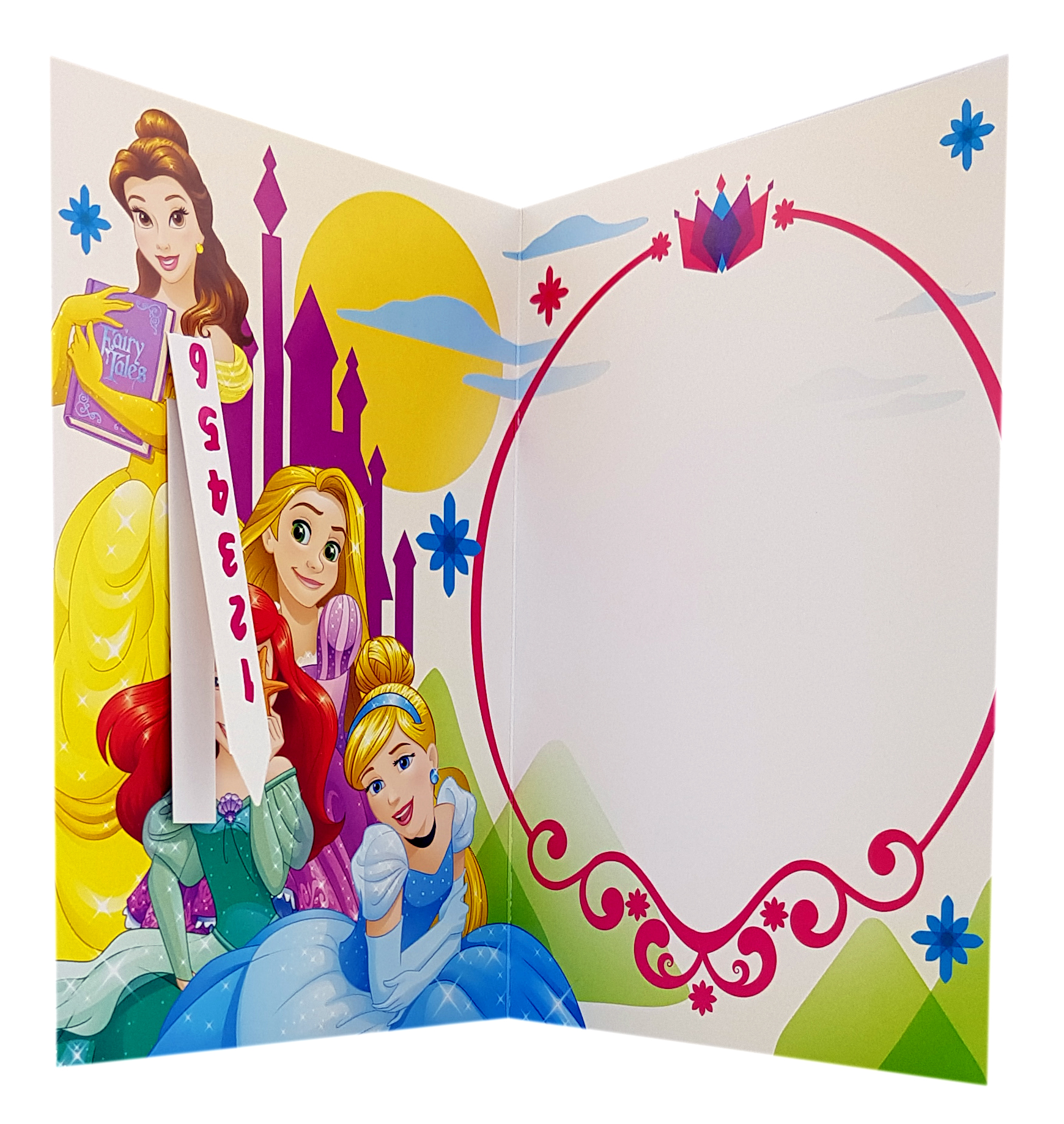 Carte joyeux anniversaire princesses Disney. Réf. 111