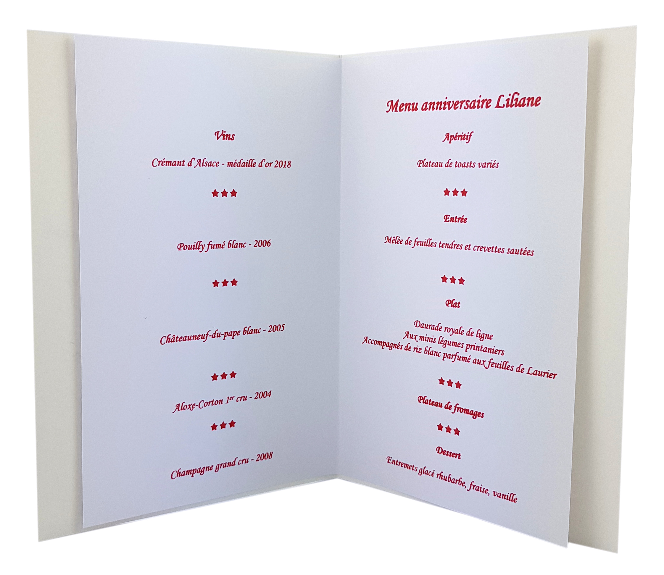 Carte personnalisable en menu - Thème anniversaire ballons