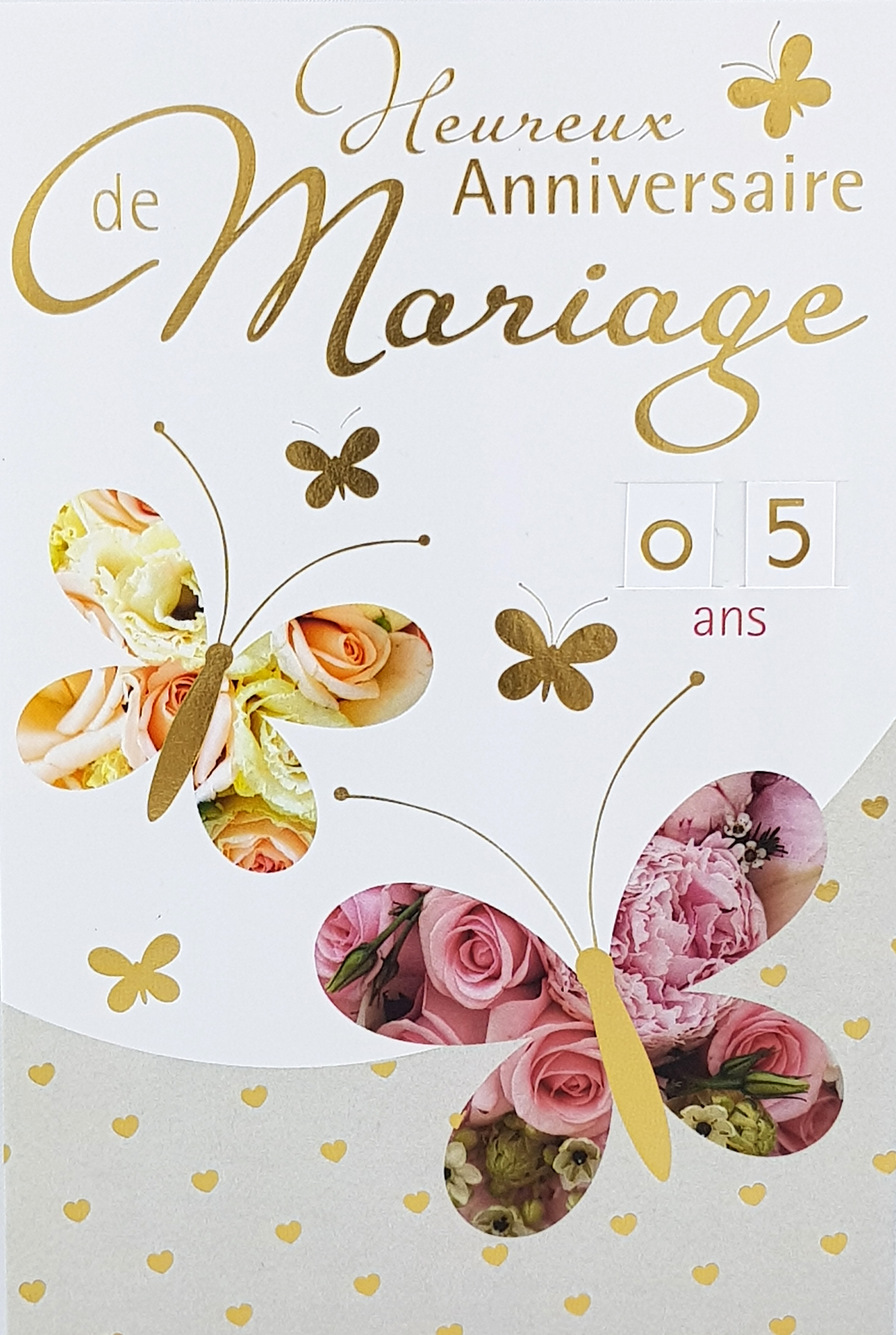 Carte De Menu Anniversaire De Mariage Papillons Ref 120 Cartes