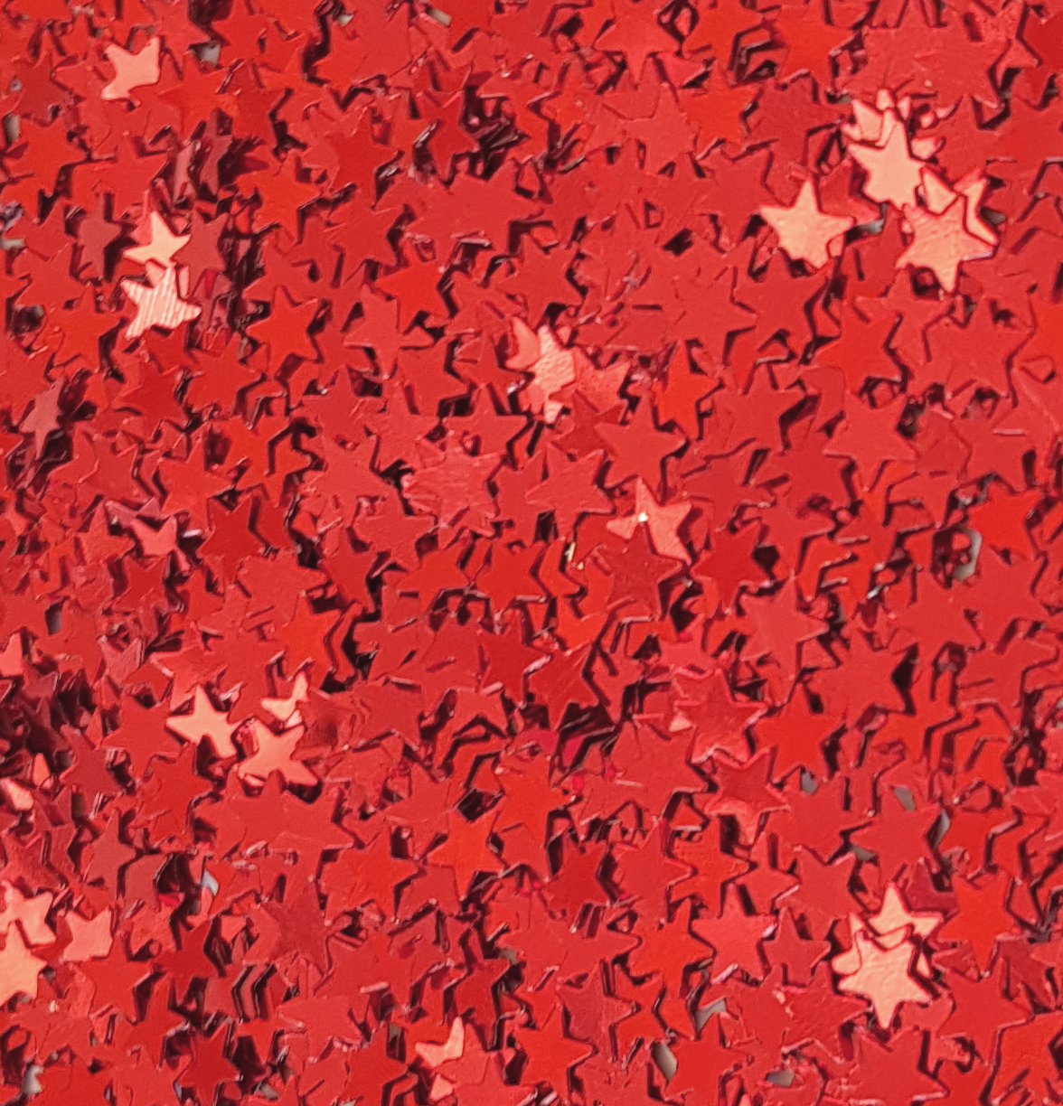 Paillettes de table Etoiles rouges. 20 gr. Réf. 135 PE-Rouge 0,5 cm
