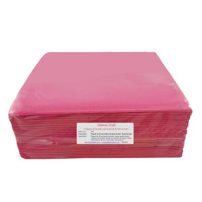 Serviettes de table jetables Airlaid rose fuchsia 40x40 cm. Ref 310