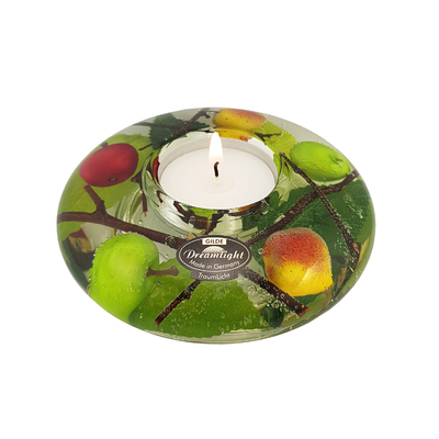 Bougeoir décoratif en verre-Pommes. Réf. 301