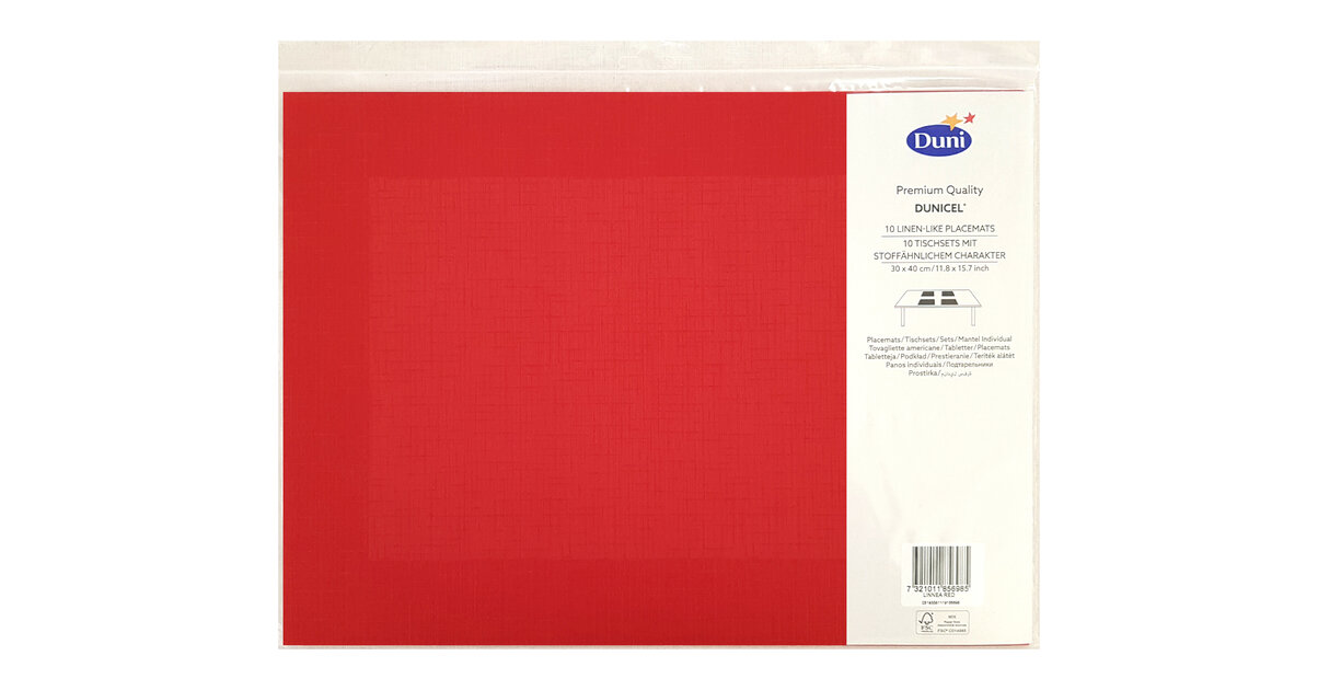 Set De Table Rouge Lot de 10 sets de table jetables. 30x40 cm. Couleur rouge. Réf. 342 ...