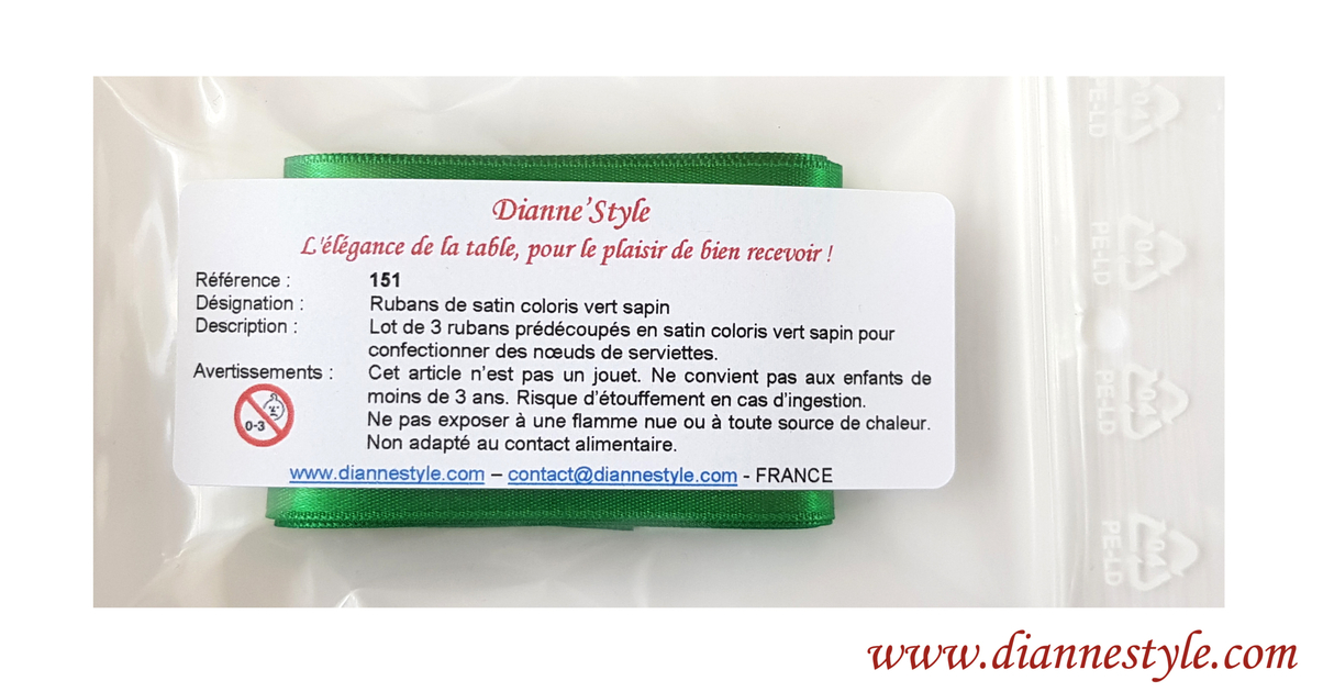 23 mètres de ruban satin 12mm vert