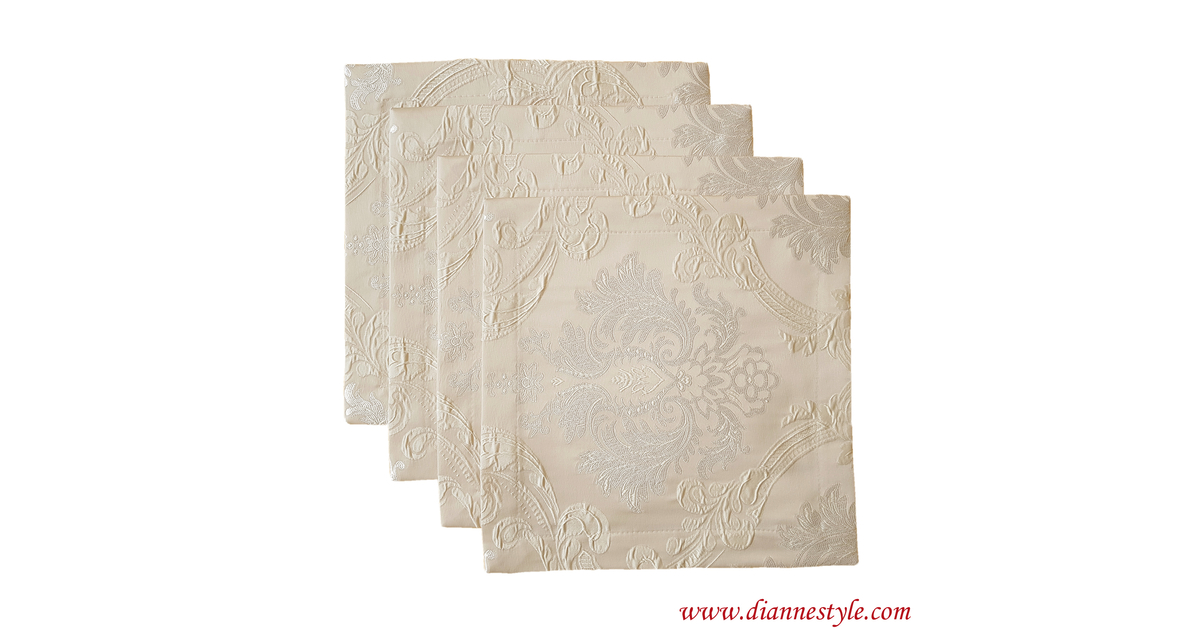 Lot Linge De Table Damassé - Nappe 158x138 + 6 Serviettes - Monogramme SE