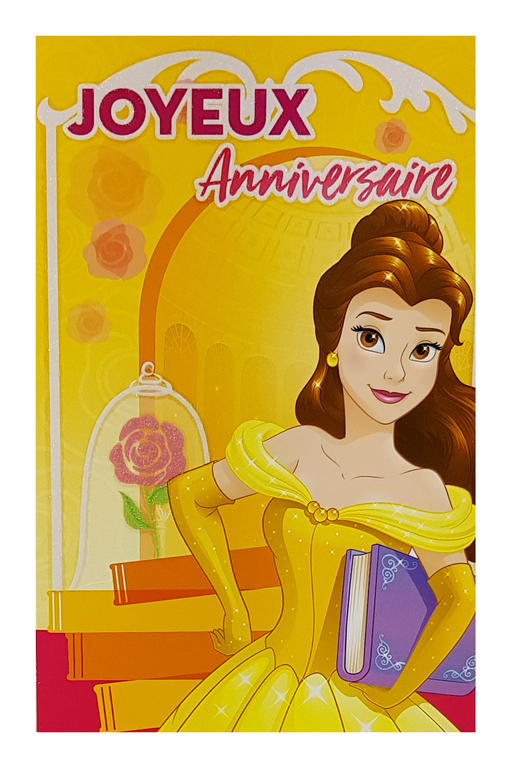 Carte Anniversaire Princesse Belle Disney Ref 115 Cartes Anniversaire Anniversaire Fille Dianne Style