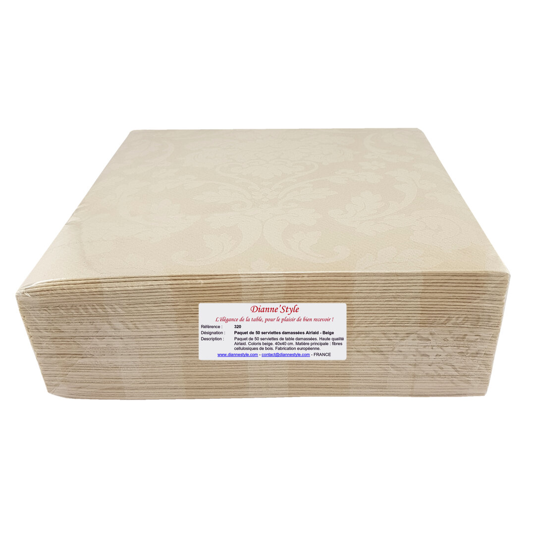 Serviettes De Table Airlaid Premium 40x40 Cm - Lot De 20, Couleur Terracotta, Qualité Restauration - 5