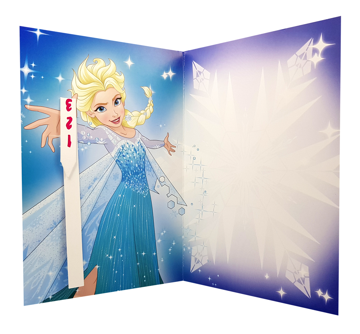 Carte Disney Joyeux anniversaire Reine des neiges Elsa. Réf. 101