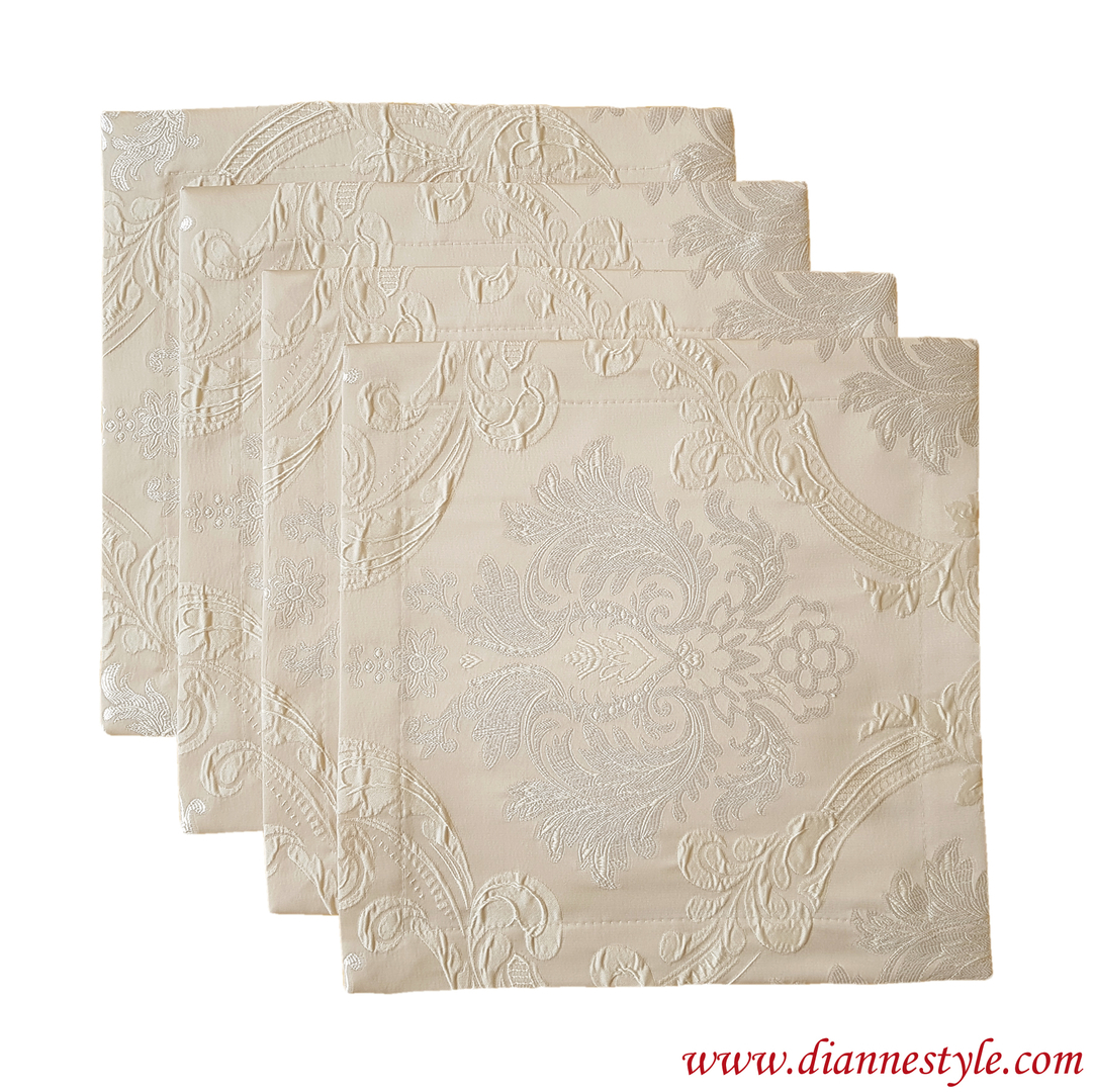 Lot de 4 serviettes damassées "Prestige" 30x30 cmRéf. 286 Linge de