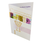 carte de menu communion fille