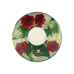 Bougeoir déco roses rouges