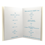 Carte de menu anniversaire