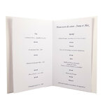Carte de menu anniversaire de mariage