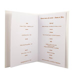 Carte de menu anniversaire de mariage