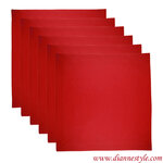 Serviette rouge lot de 6 serviettes 041025 VF