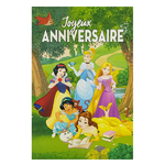 carte personnalisable en menu - Thème princesses Disney avec Cendrillon Belle Raiponce Pocahontas