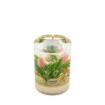 Bougeoir tulipes roses