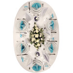 Déco table turquoise