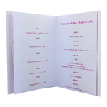 carte personnalisable en menu - thème anniversaire de mariage papillons