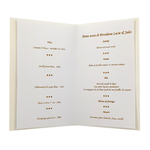 Carte personnalisable en menu - Thème anniversaire de mariage verres de Champagne