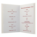 Carte de menu anniversaire homme Réf 58 B