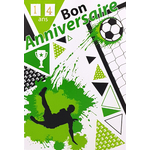 carte anniversaire foot Réf 88