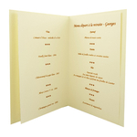 Carte de menu réception Réf. 208 b