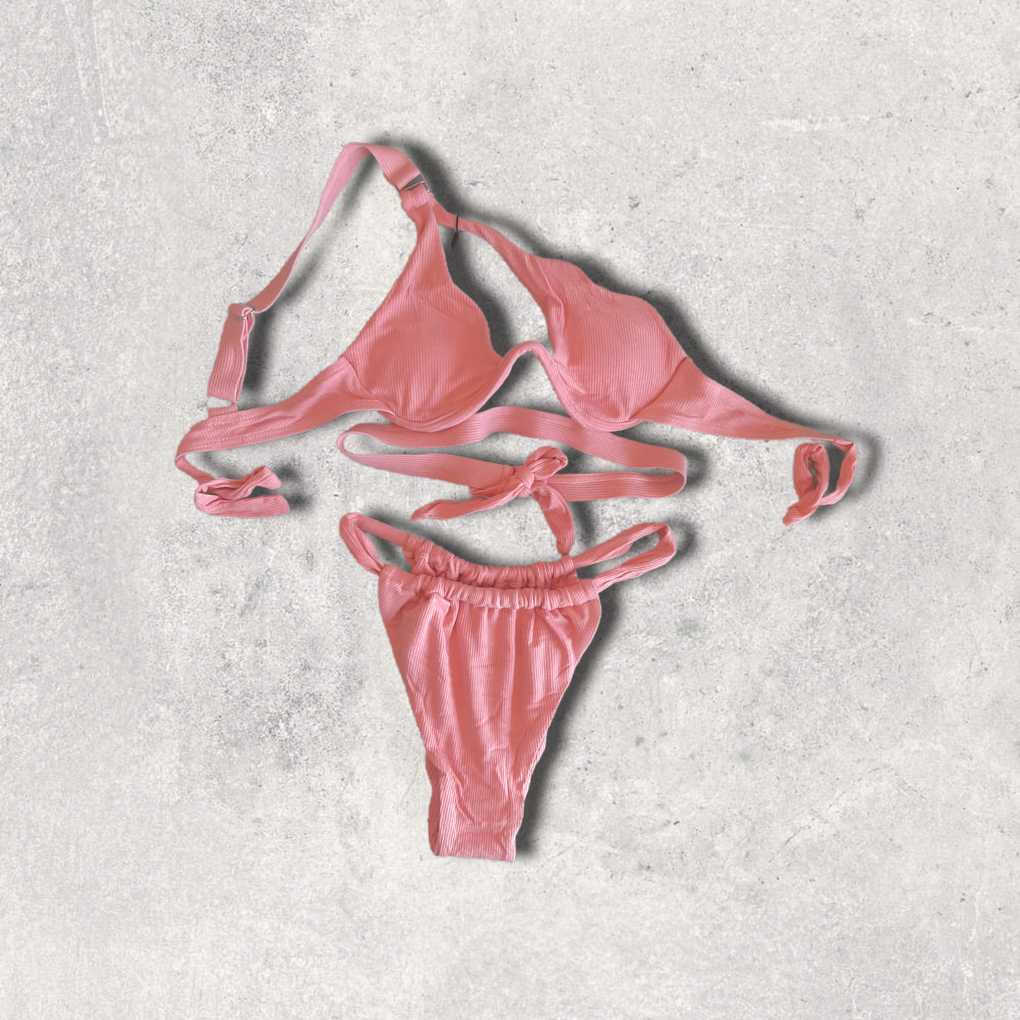Bikini asymétrique rose