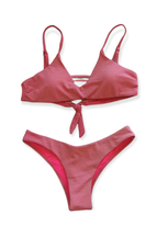 Bikini brassière lurex rose foncé