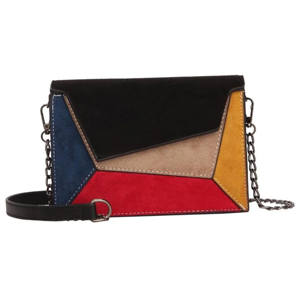 Sac à bandoulière multi couleurs petites chaînes