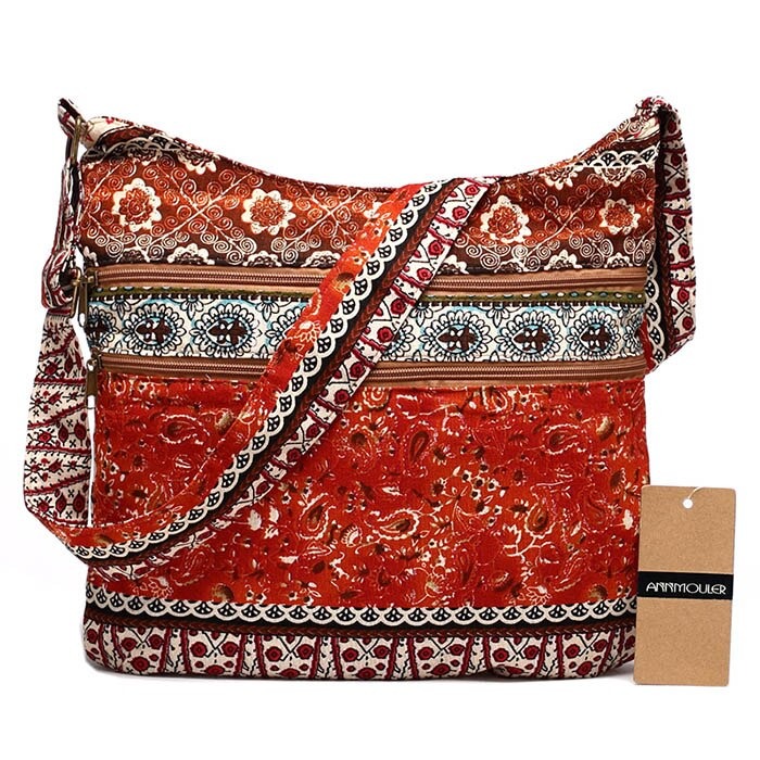Grand sac à bandoulière Style bohémien pour femme sacoche Hippie