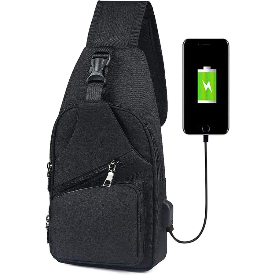 Sac messager pour hommes avec sac de coffre de chargement USB