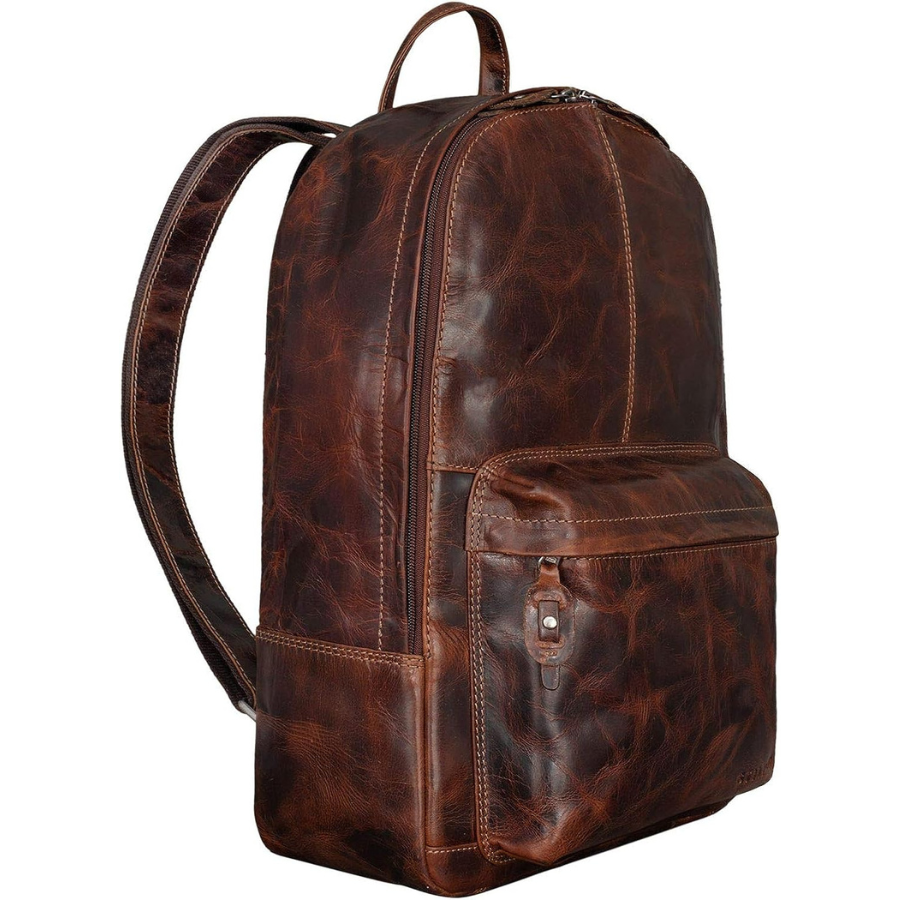 Sac de voyage en cuir marron vintage marron pour homme – La