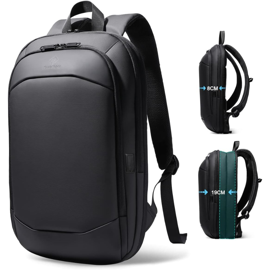 Sac à dos pour ordinateur portable 17,3 pouces, grand sac étanche antivol  pour ordinateur portable avec chargement par port USB, sac à dos élégant  pour le travail et les voyages d'affaires 