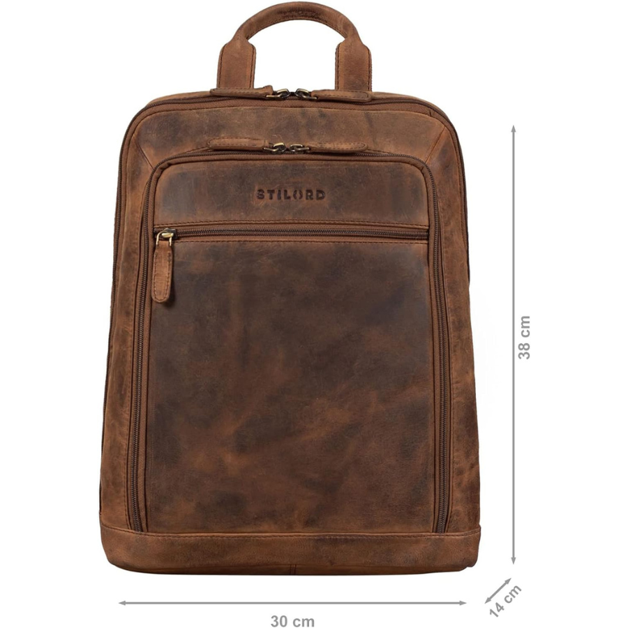 STILORD 'Watson' sac à dos en cuir pour MacBook 16 pouces