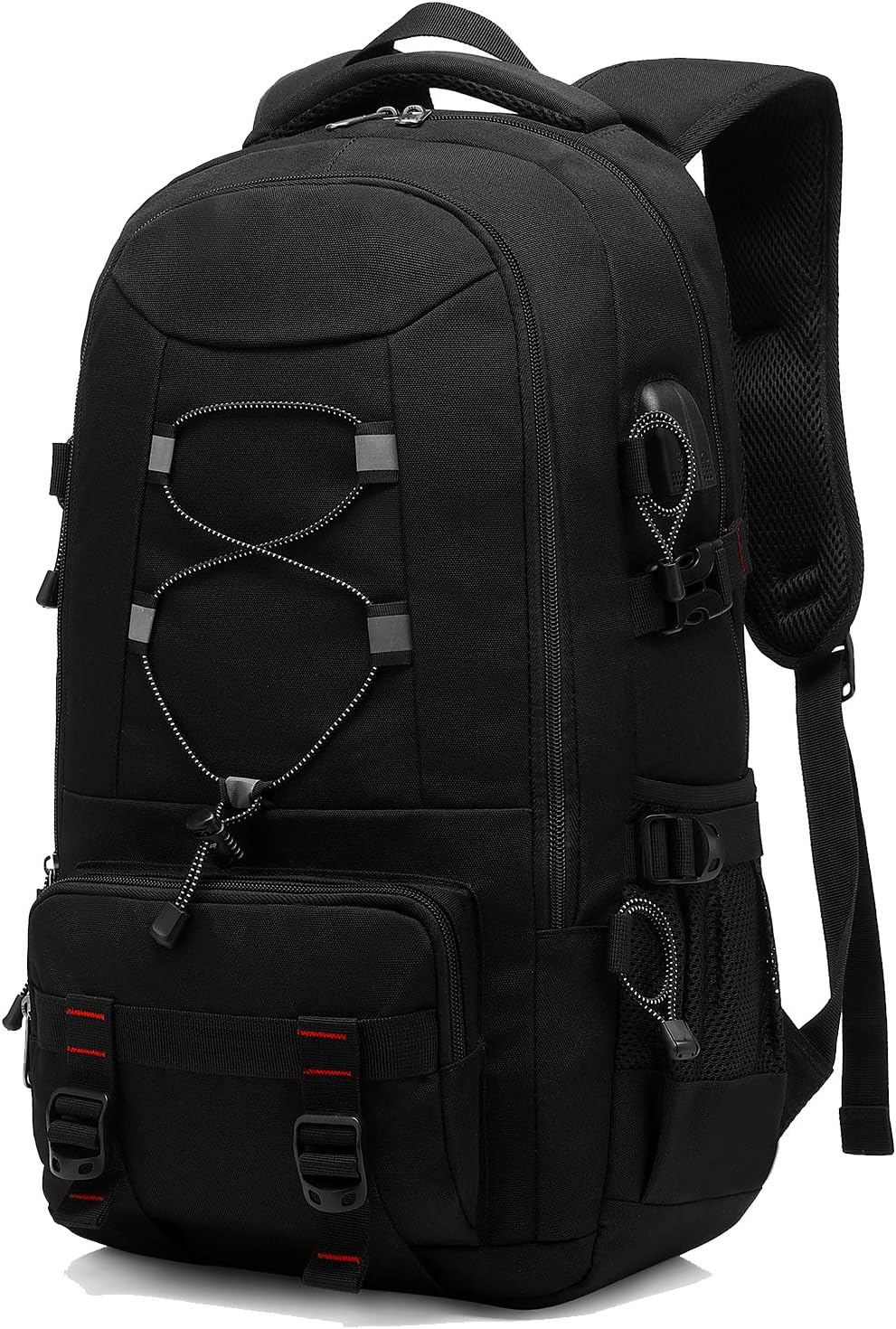 Sac à Dos de Randonnée Imperméable 45L - Noir avec Espace Ordinateur 17.3 Pouces