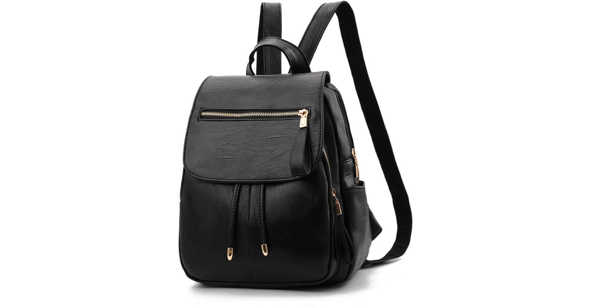 Sac à dos en cuir vintage pour femme sacoche d'école à la mode de