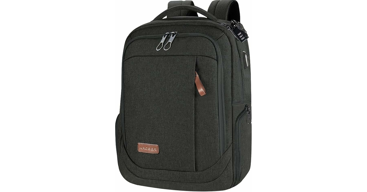 Sac à Dos Convertible CROCOD 17,3" - 3 En 1 Sac Bandoulière/sac à Dos Pour Homme/femme - Toile Noire Multi-compartiments