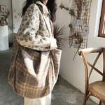 Femmes-laine-toile-sacs-motif-cossais-Vintage-Plaid-femme-grande-capacit-grand-fourre-tout-sac-main