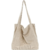 Sac en toile de velours côtelé pour femmes sac à bandoulière en tissu écologique pur coton fourre-tout