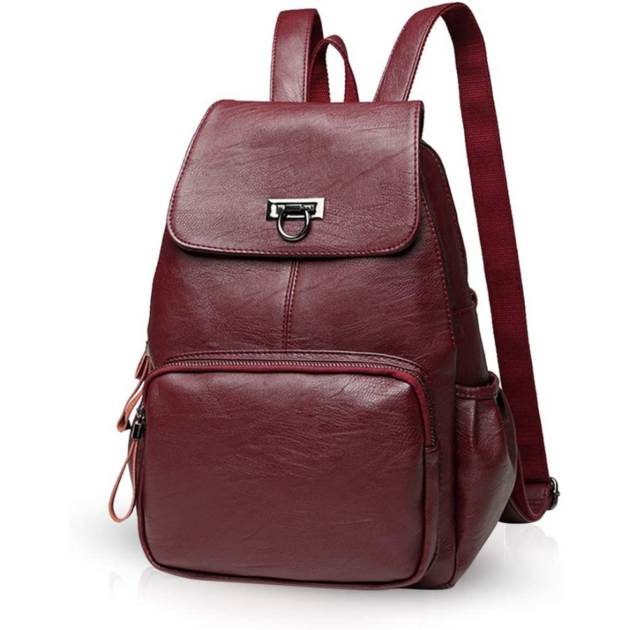 Sac à dos en cuir souple pour femme,sac de voyage antivol,sac vintage