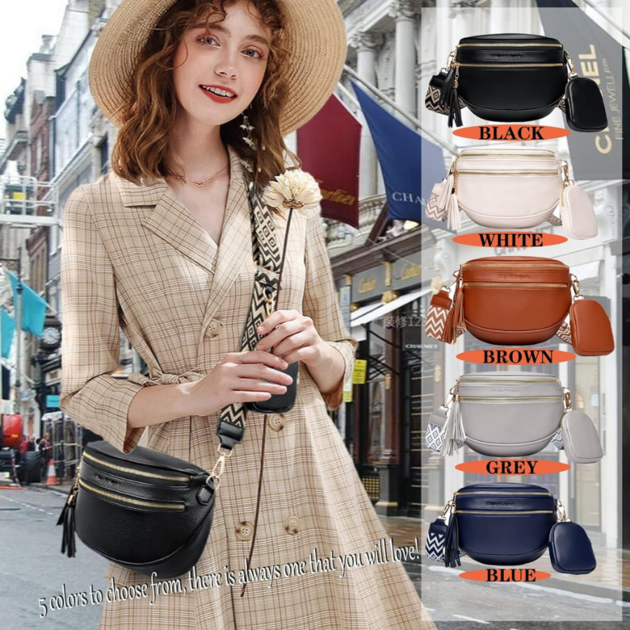 Petit sac à bandoulière végétalien loom Hiley - Femme Matt & Nat | La