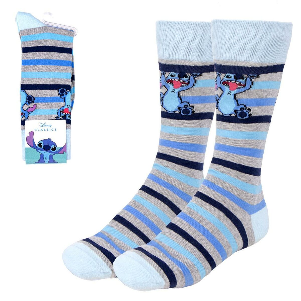 chaussettes Stitch - bleu