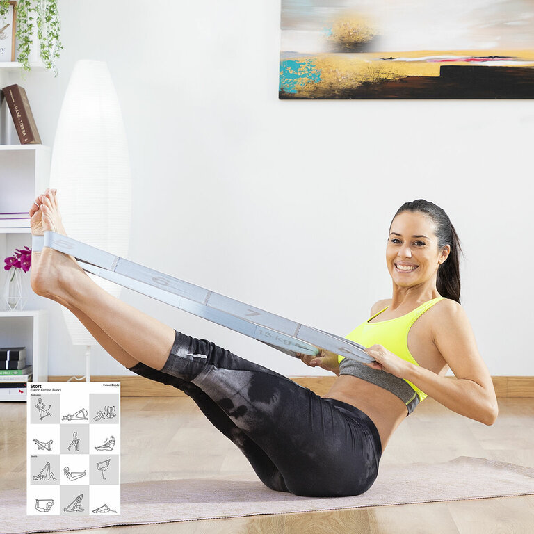 Lot De 2 Sangles De Yoga Extensibles En Polyester - Pour étirements, Fitness, Danse - Longueur 183 Cm, Confortables Et Résistantes