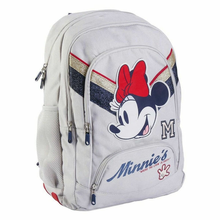 Cartable Minnie Mouse Gris clair (30 x 18 x 46 cm) - Matériel Scolaire