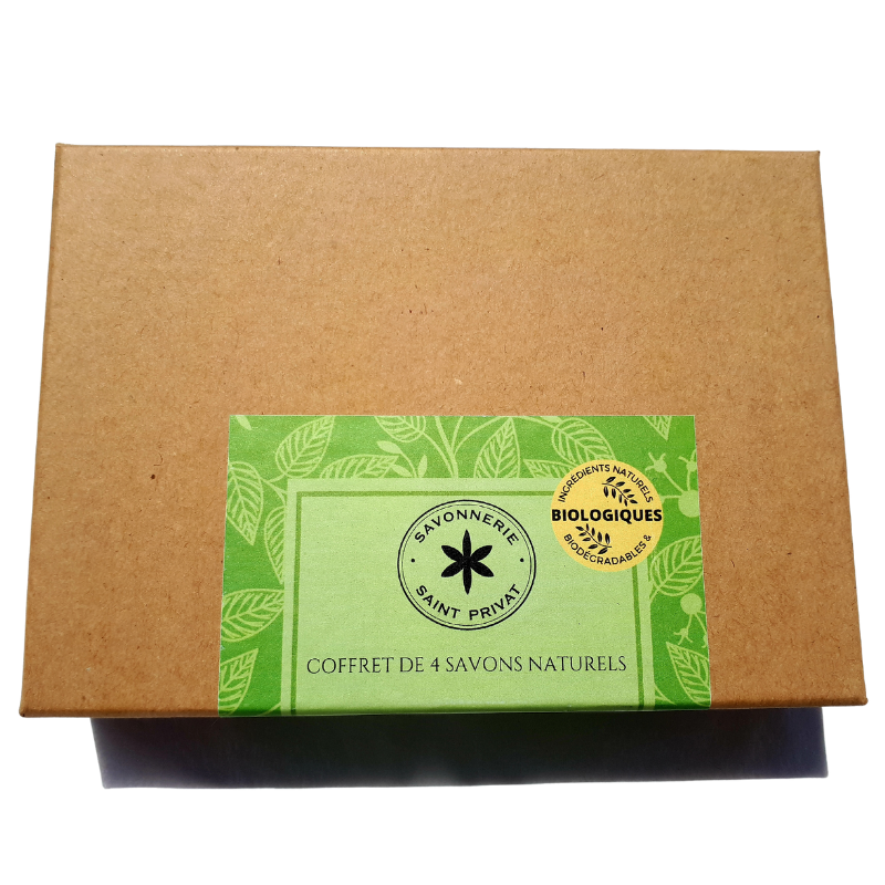 Coffret 4 savons surgras naturels et parfumés - Savonnerie artisanale de Saint Privat