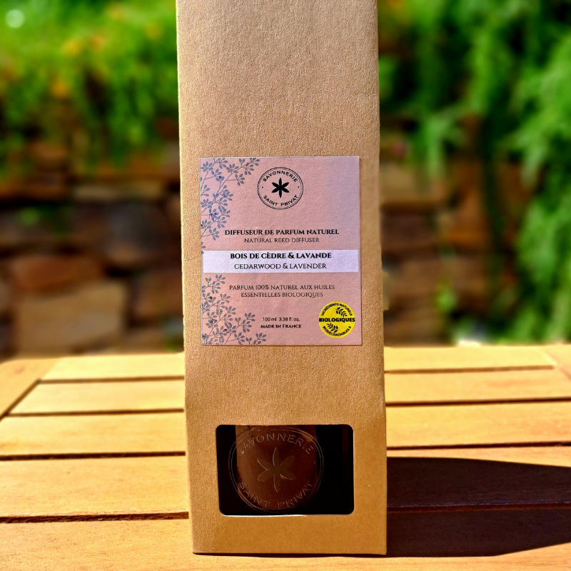 Diffuseur d’ambiance naturel, vegan et écologique avec emballage kraft