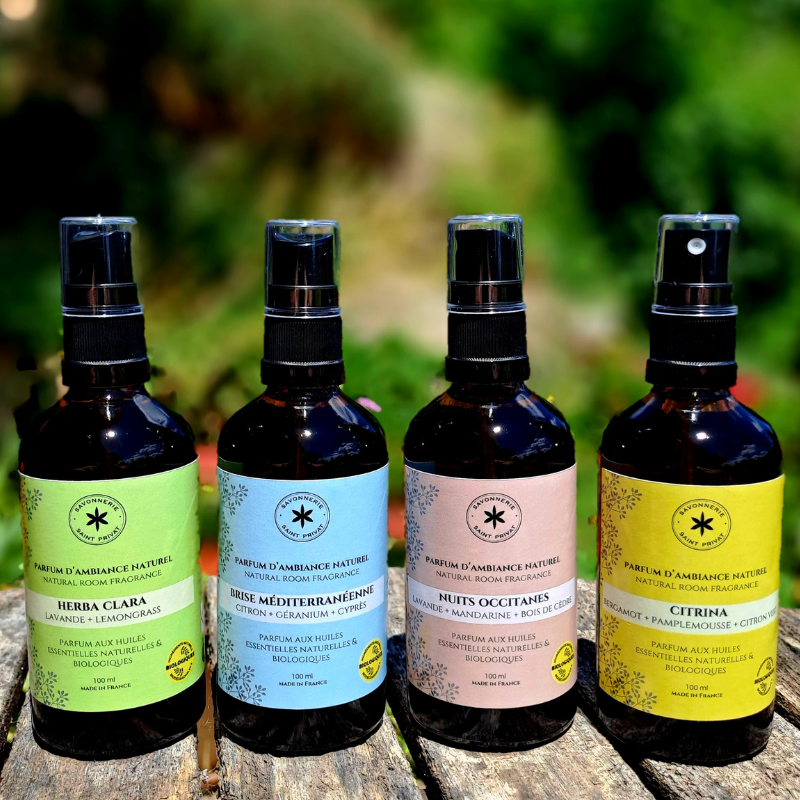 parfums dambiance de La Savonnerie de Saint-Privat, inspirés par lOccitanie