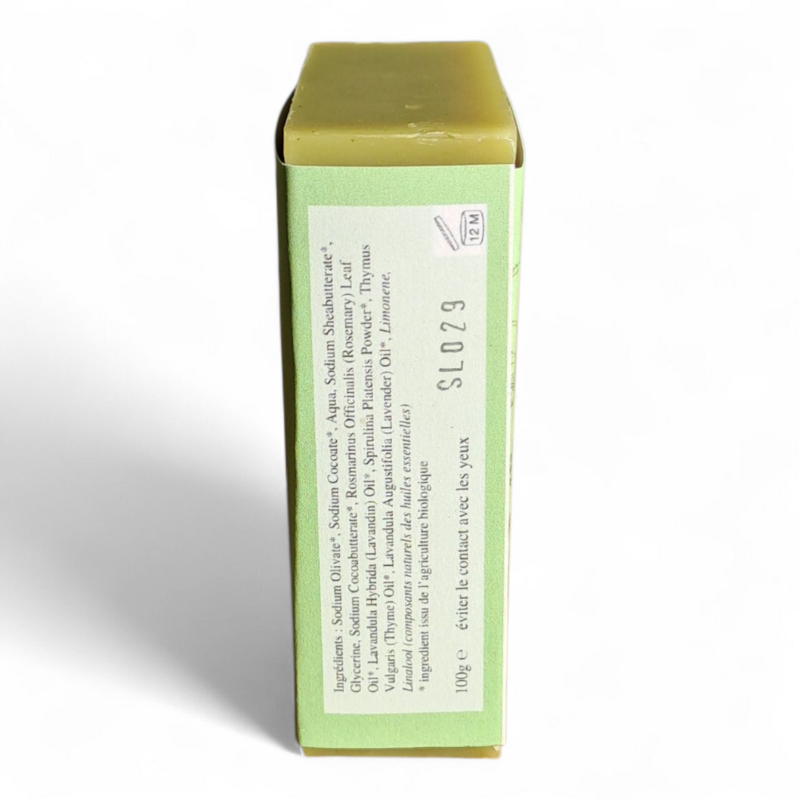 Liste INCI du Savon du Larzac, savon artisanal naturel au thym, lavande et romarin.